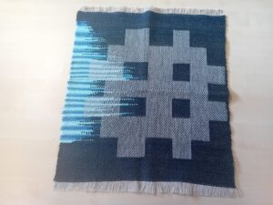 Linas,Vilna - 50x46 - Black/Blue - Placemat