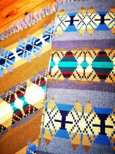 Colorful Homemade Rug / Blanket "Flower Garden"  for Living room. Accent rug. Wall Decor rug. Wool rug. Living room wall decor.